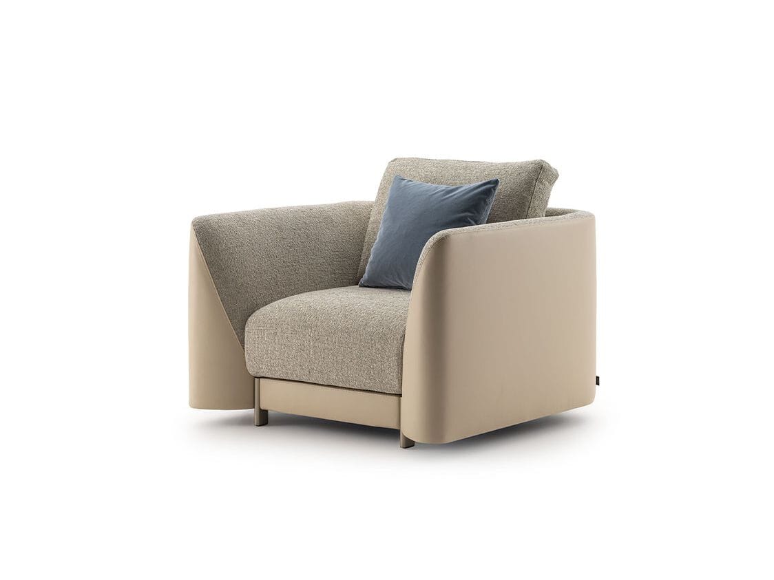 Ткань и кожа кресло для жизни Turri Joel ARCH-00129128 - Вид №1