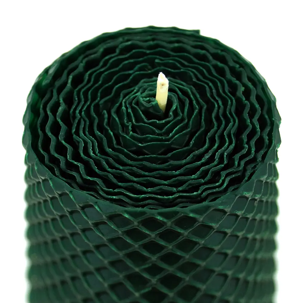 Свеча вощинная цилиндр зеленый мох 6x6.5 см EVIS STLM-2135862 - Вид №1