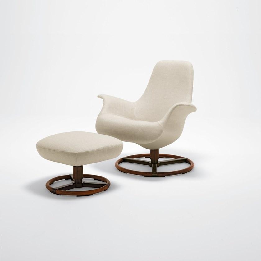 Giorgetti Вращающееся кресло из ткани с подлокотниками Tilt sun-id-1503116 - Вид №1