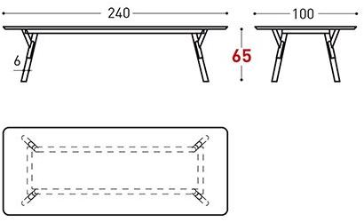 Varaschin Прямоугольный садовый стол Link 222l - Вид №8