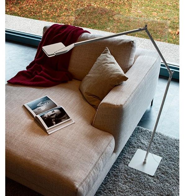 PANZERI Торшер LED с прямым светом и регулируемой высотой из алюминия в современном стиле Jackie iot sun-id-1425651 - Вид №2