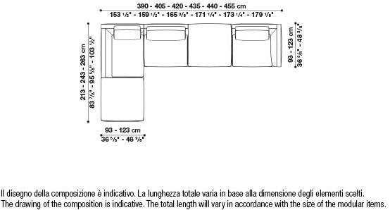 B&B Italia Модульный угловой диван из ткани Richard sun-id-1472345 - Вид №108