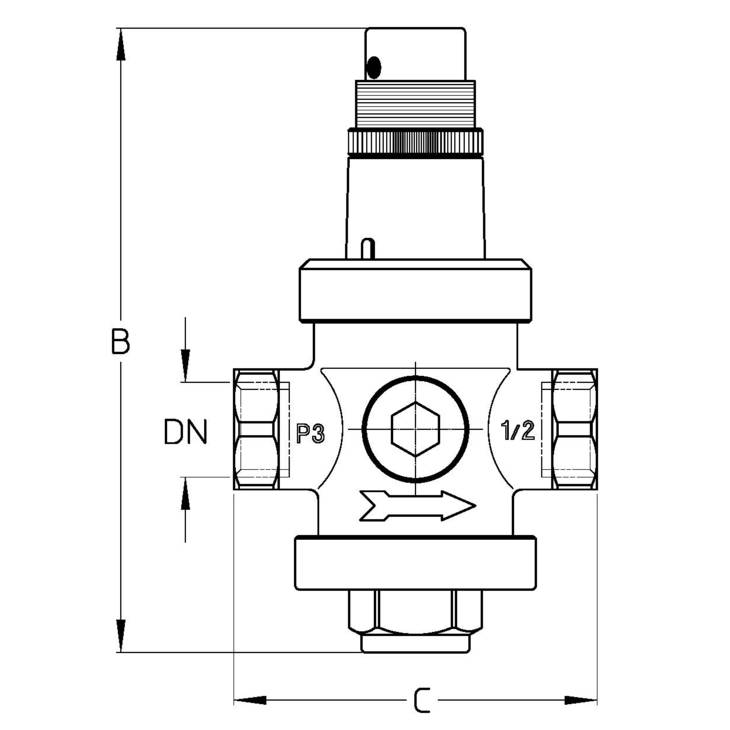 CIMBERIO CIM 1430 34 Редуктор давления латунный CIM 1430  - Вид №1