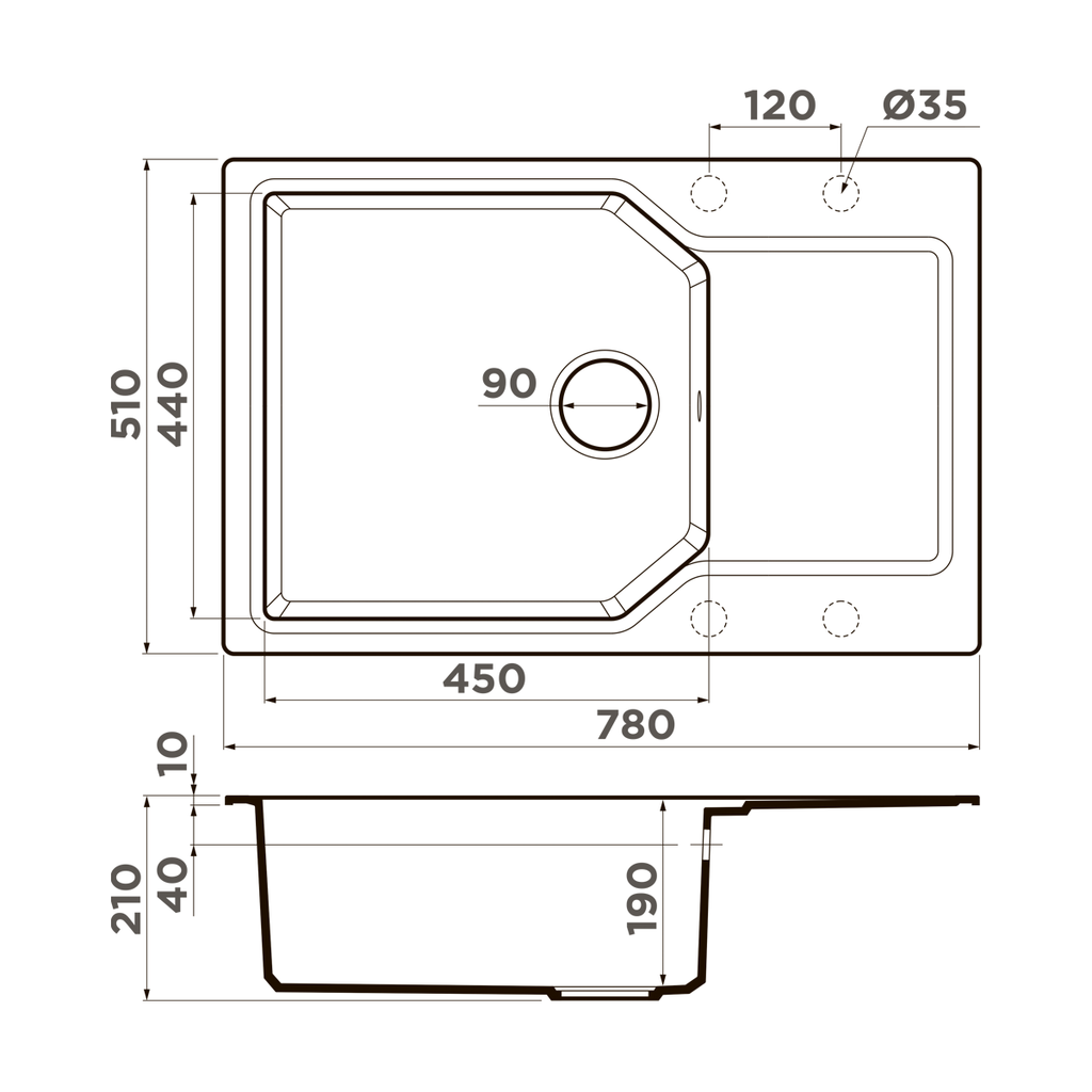 Кухонная мойка Yonaka 78-LB BL OMOIKIRI 4993341 - Вид №5