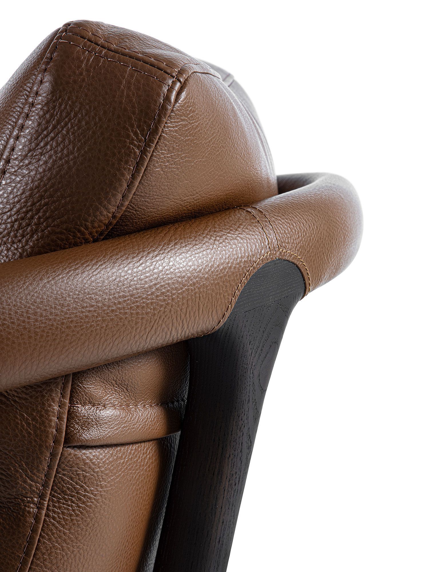 Кожаное кресло Vittoria Frigerio ежевика ARCH-00079284 - Вид №3