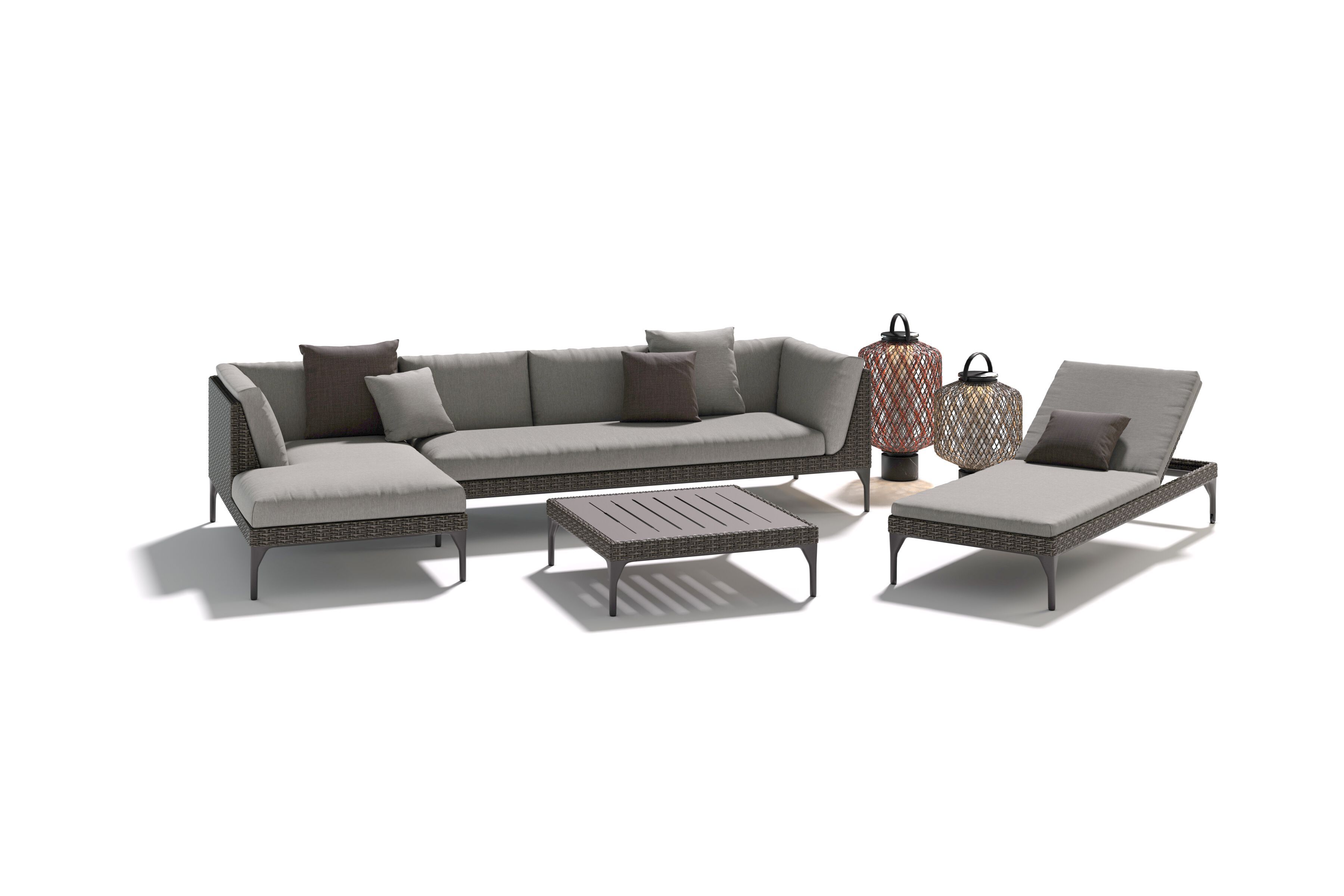 Низкий квадратный садовый стол в HPL DEDON MU ARCH-00143140 - Вид №1