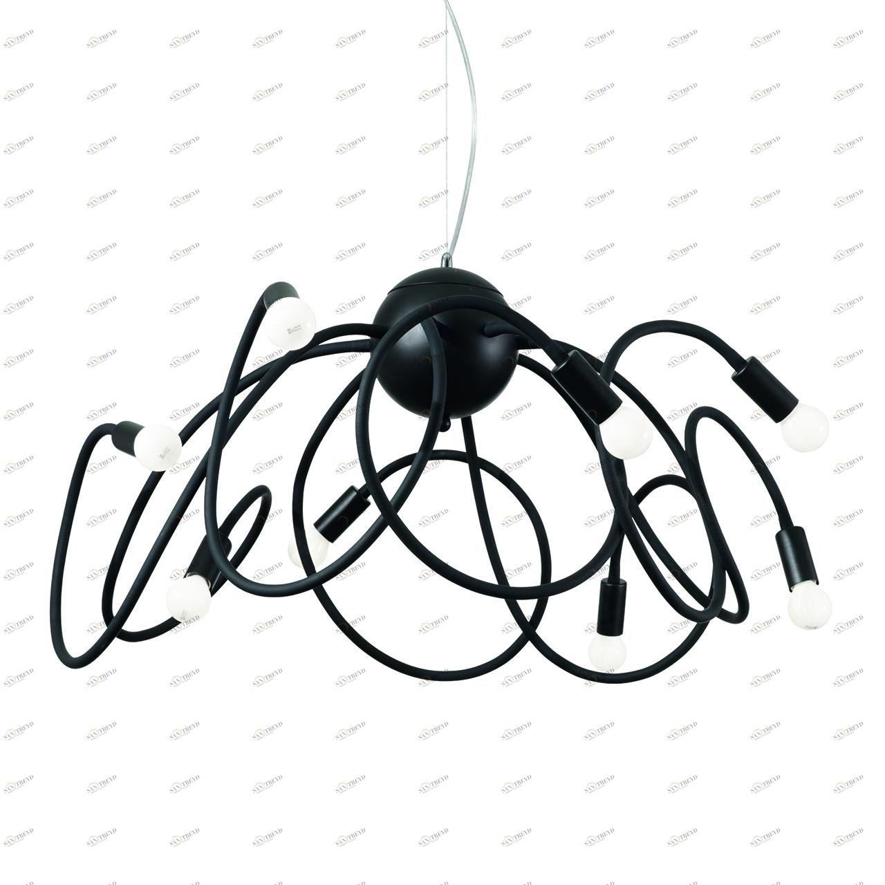 Подвесная люстра Ideal Lux Multiflex SP8 Nero IDEAL LUX ДИЗАЙНЕРСКИЕ, MULTIFLEX 108353 Черный 