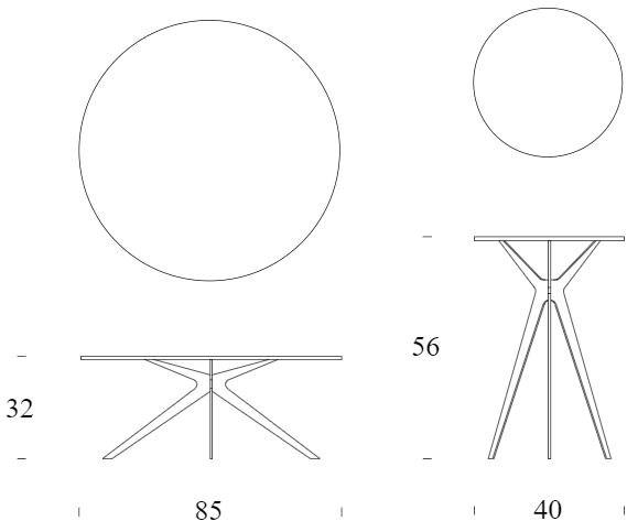 Tonin Casa Круглый деревянный журнальный столик sun-id-1416892 - Вид №1