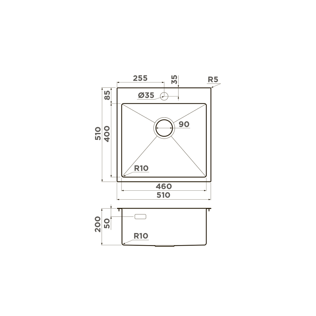Кухонная мойка Akisame 51 GM OMOIKIRI 4973440 - Вид №5