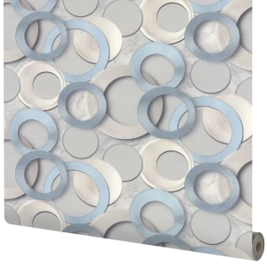 Обои флизелиновые Wall Decor Турин голубые 1.06 м 75156-26