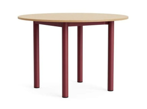 Круглый стол с алюминиевыми или твердыми дубовыми ножками