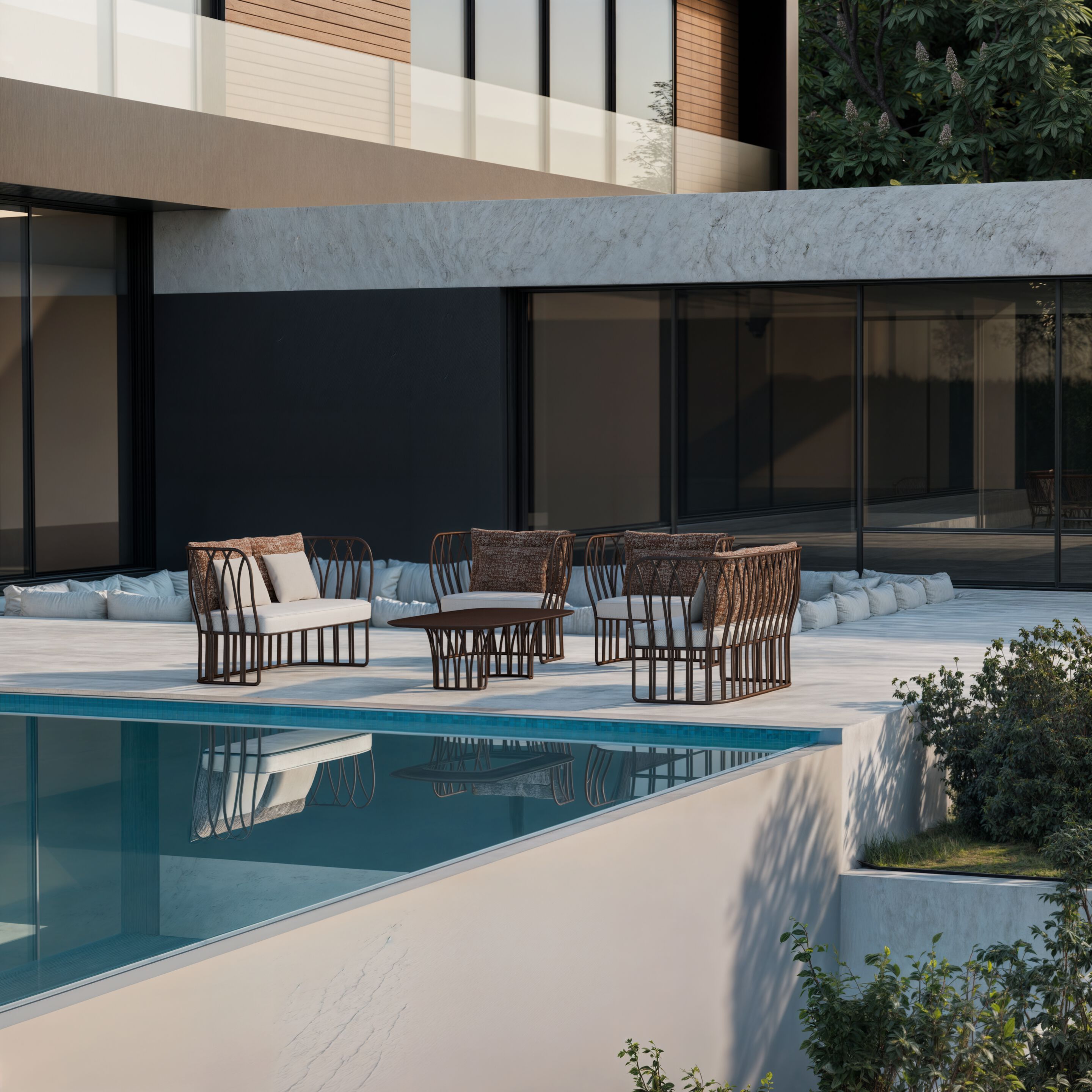 Тканевое садовое кресло с подлокотниками YAAZ Koru ARCH-00030124 - Вид №2