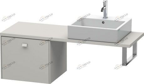 BR512200707 Brioso Шкафчик для компактной консоли Бетонно-серый матовый декор Duravit