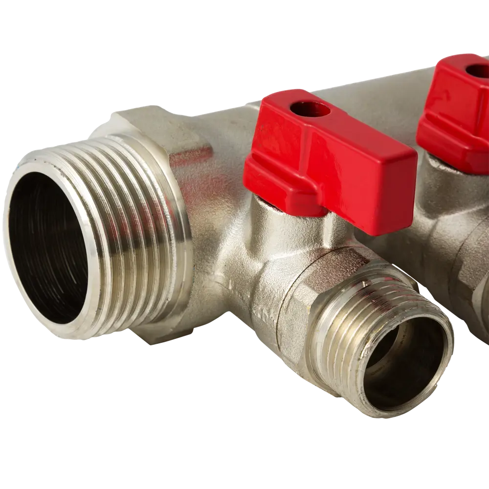 Коллектор с кранами и наружной резьбой Valtec на 3 выхода, 1"x1/2" VTc.580.N.0603 STLM-2013264 - Вид №1