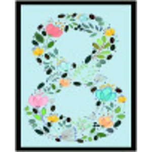 Цифра «8» самоклеящаяся 50x40 мм пенополиэтилен цвет глянцевый мультиколор