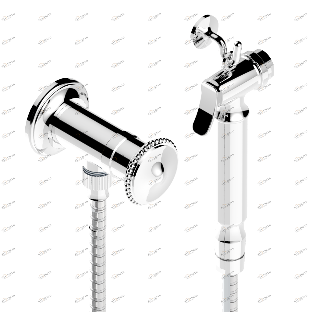 G47-5840/8 Душ гигиенический: вентиль, 1.25 м шланг, крючок, вывод для душа и лейка с клапаном (возможны только следующие покрытия A02, B01,C01, D03, E02, F01, G01,G02) Thg-paris Vendôme Хром G47 5840/8 A02 CAT.A