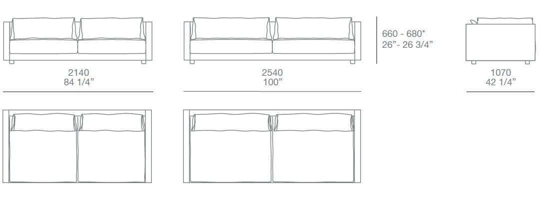 Ткань диван Poliform ARCH-00013134 - Вид №3
