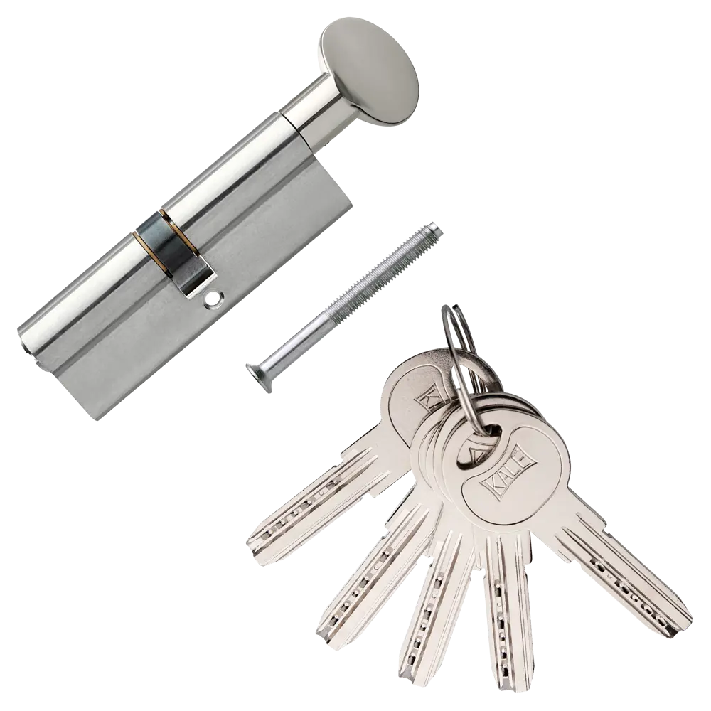 Цилиндр Kale 164SM-90-C-NI, 40х40 мм, ключ/вертушка, цвет никель 82394767 STLM-2010202  - Вид №1
