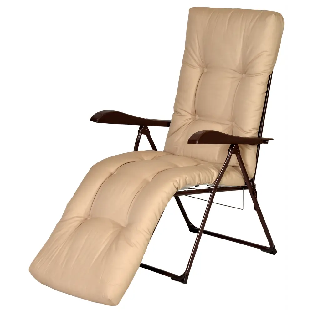 Кресло-шезлонг Naterial Ривьера 119х105х65 см сталь/полиэстер бежевый/коричневый STLM-2162610