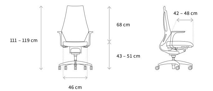 5-спицевое вращающееся офисное кресло Wagner W5 ARCH-00040266 - Вид №4