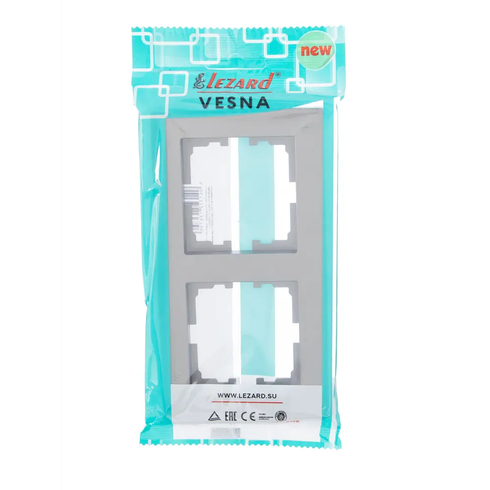 Рамка Lezard Vesna на 2 розетки в цвете платина 87103816 STLM-1583158 - Вид №4