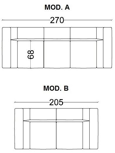 Minimomassimo Модульный диван с тканевой обивкой Fortyfive sun-id-1470296 - Вид №4