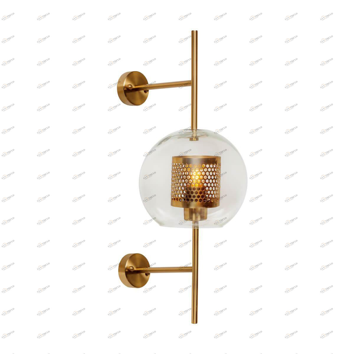 Бра со стеклянным плафоном бронзовое Heragon 2566-WA LOFT IT HERAGON 00-3930115 Бронза;прозрачный 