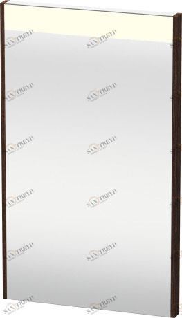 BR700005353 Зеркало с подсветкой Brioso #BR7000 420 x 45 мм Каштан темный, декор Duravit