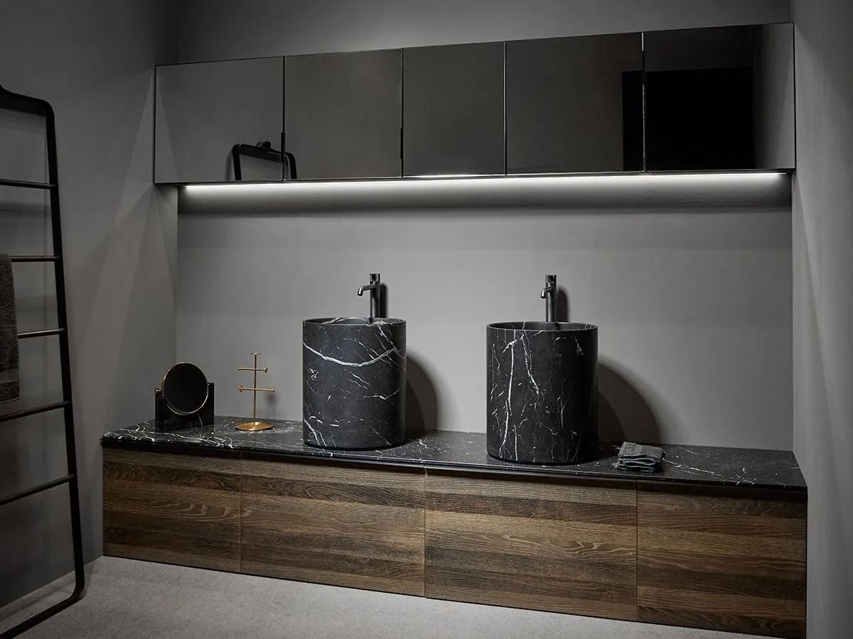 Хрустальный подвесной шкаф для ванной комнаты с дверцами Inbani слой ARCH-00107321 - Вид №4