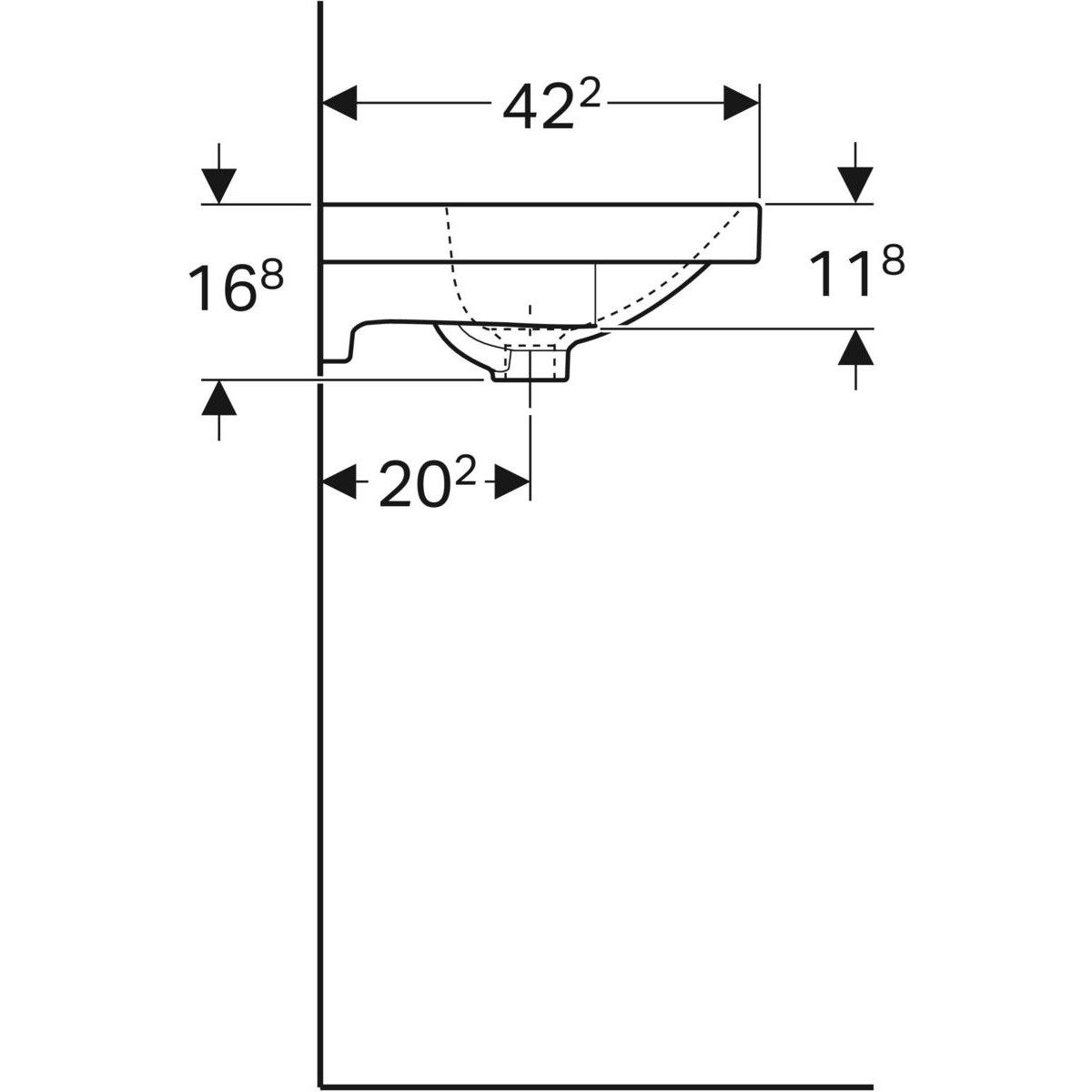 Раковина из керамогранита с столешницей Geberit Acanto ARCH-00102330 - Вид №10