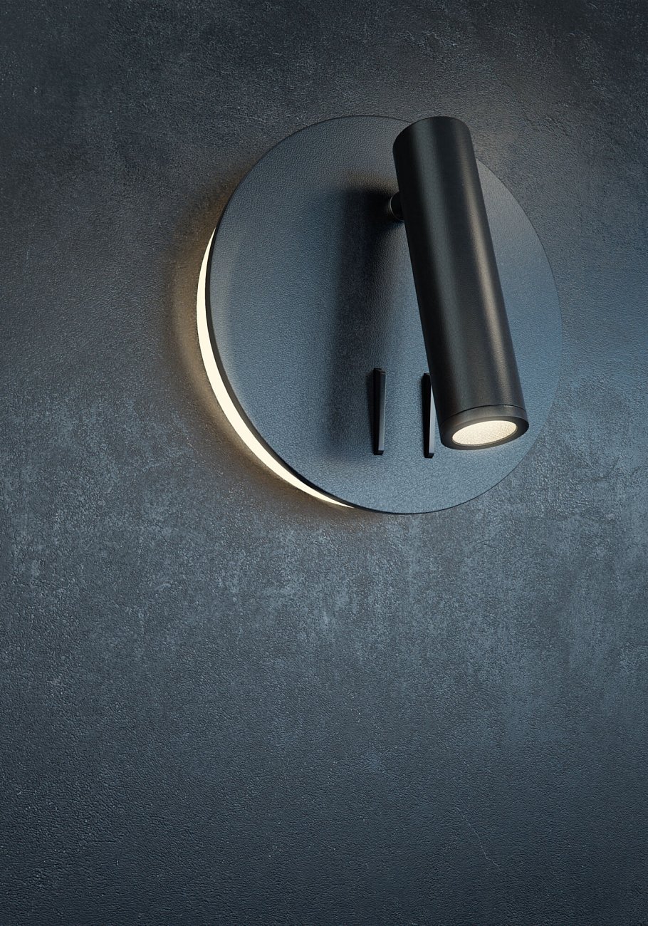 Бра настенное черное Ios 176 C176-WL-01-6W-B TECHNICAL CEILING & WALL 00-3957390 Черный  - Вид №4