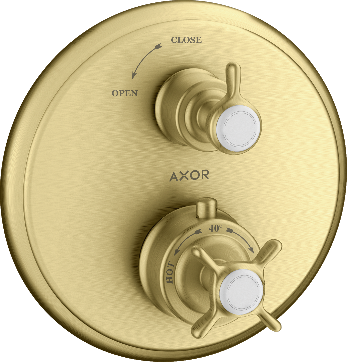 16800950 Термостат скрытого монтажа с поперечной ручкой и запорным вентилем AXOR MONTREUX