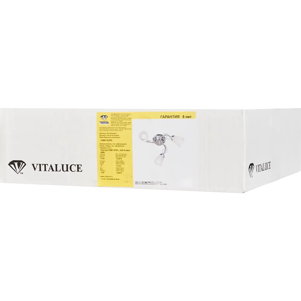 Люстра потолочная "Зима" 3хЕ14х40 Вт, цвет хром Vitaluce STLM-2086956 - Вид №7