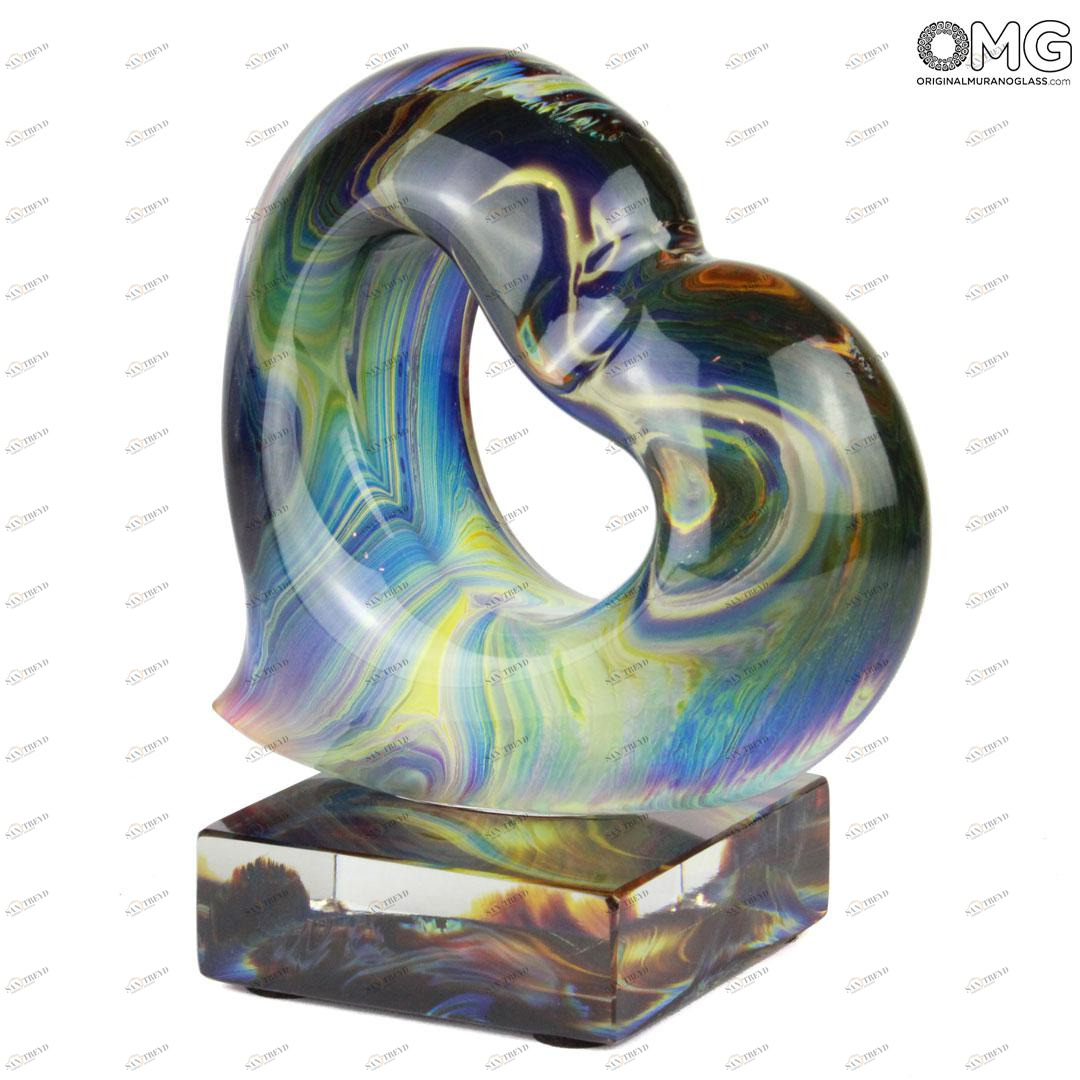 1582 ORIGINALMURANOGLASS Скульптура Сердце - автор Andrea Tagliapietra - муранское стекло 17 см 