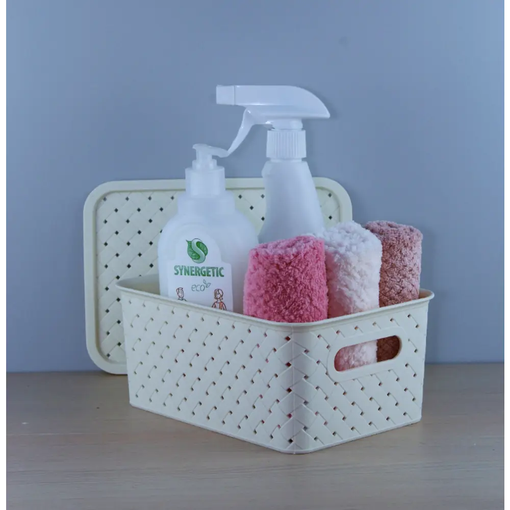 Корзинка с крышкой Violet Береста 23.5x17.3x10.6 см прямоугольная цвет белый STLM-2114213 - Вид №3