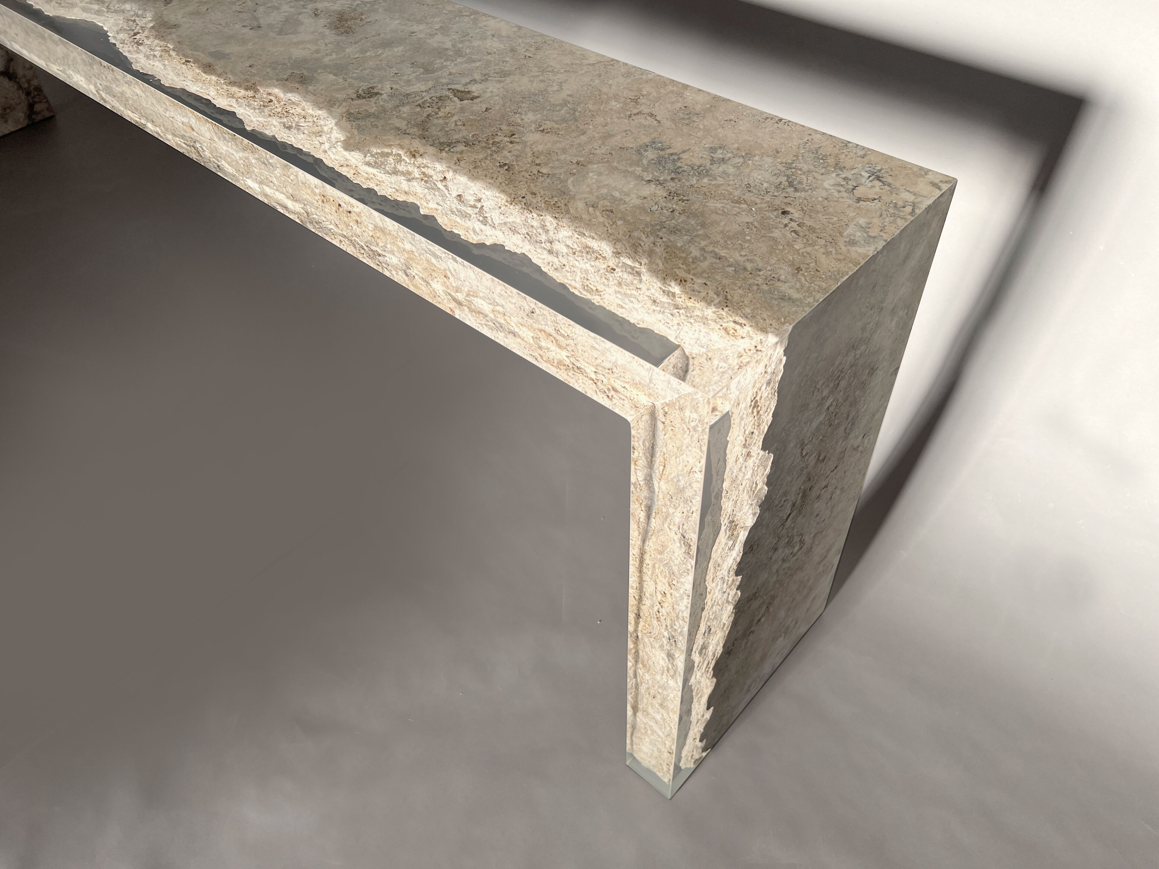 Прямоугольная консоль из травертина от Rapolano alcarol Bedrock ARCH-00045116 - Вид №6