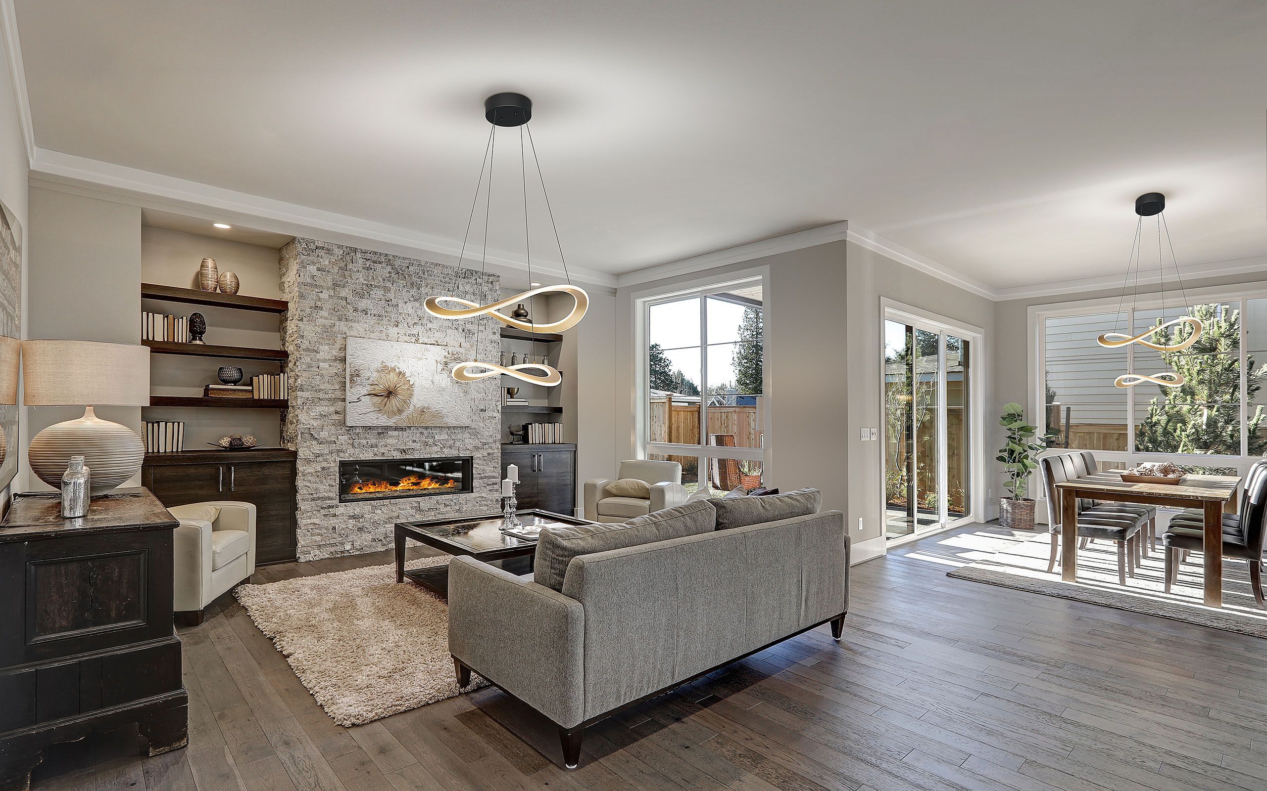 Металлический светодиодный подвесной светильник Valaisin Grönlund WAVES ARCH-00128165 - Вид №2