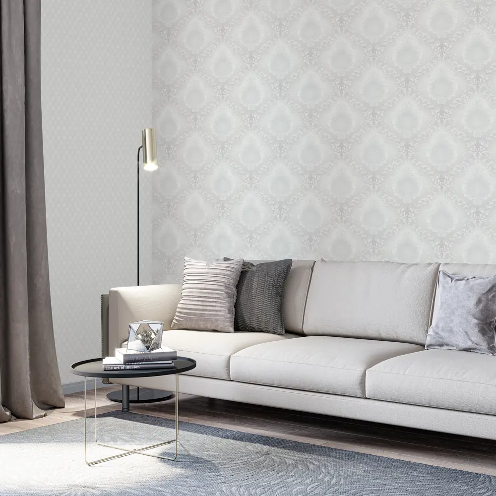 Флизелиновые обои PALITRA HOME Rosalina в серых тонах для элегантного интерьера 88120869 STLM-0076928 - Вид №3