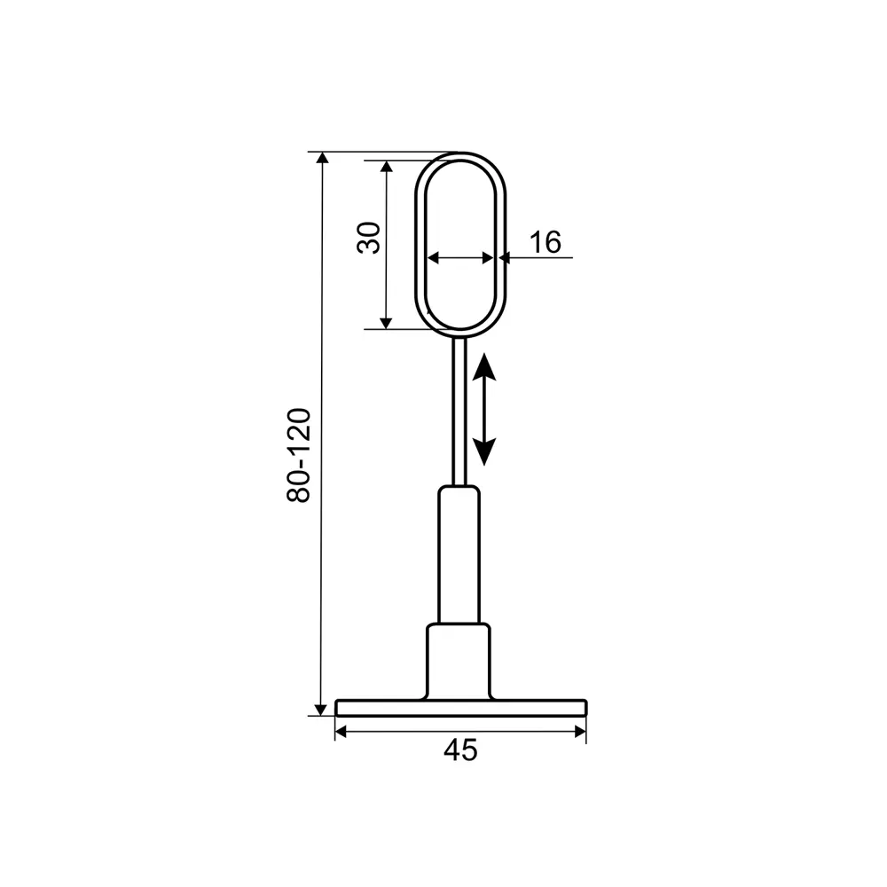Держатель трубы ⌀30 без фиксатора хром PALLADIUM STLM-2048138 - Вид №2