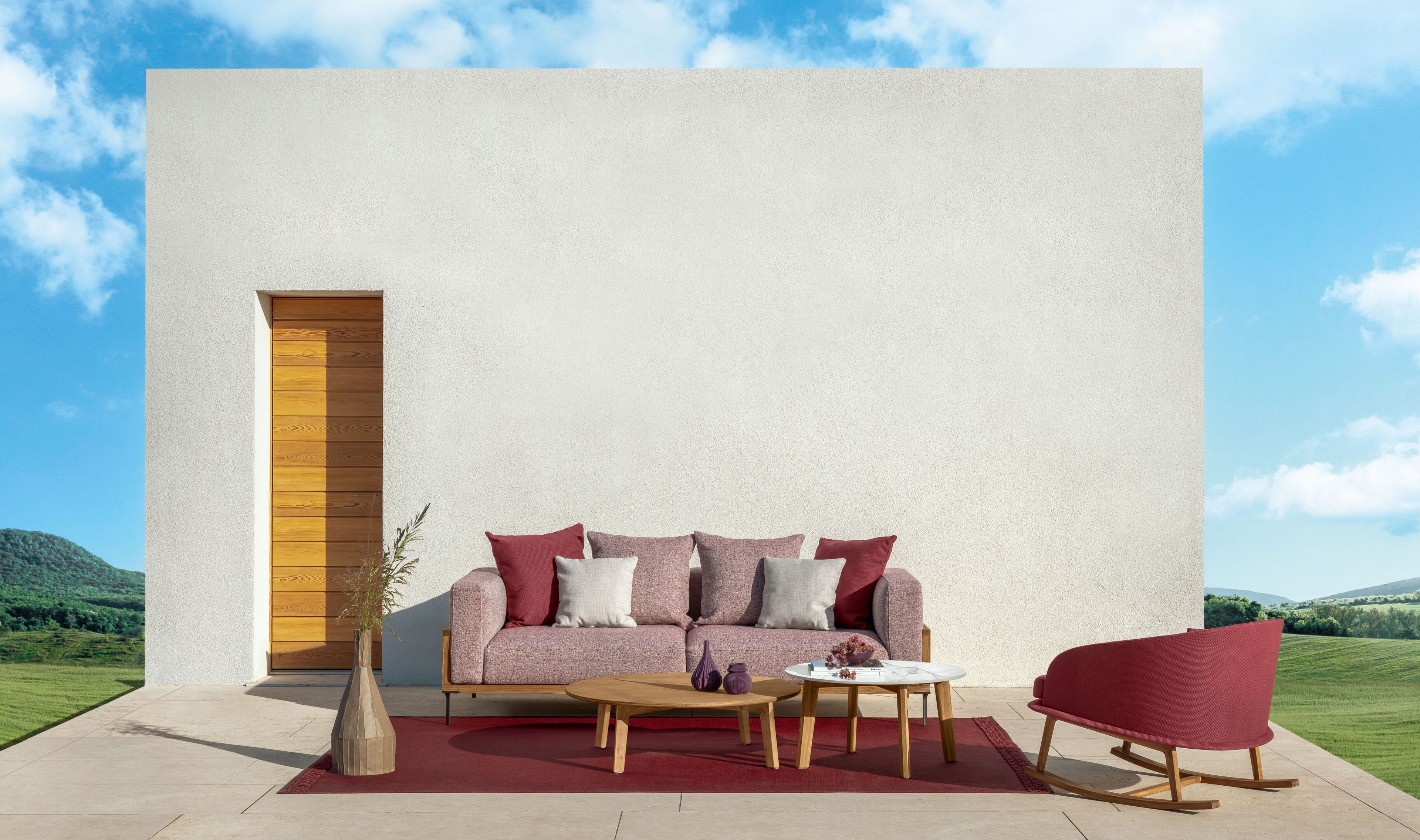 Низкий журнальный столик для сада Talenti CleoSoft-wood ARCH-00021139 - Вид №1