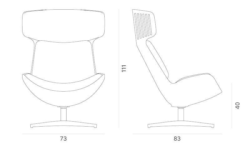 Спицевое вращающееся кресло Quadrifoglio Group Design Living ARCH-00098792 - Вид №14