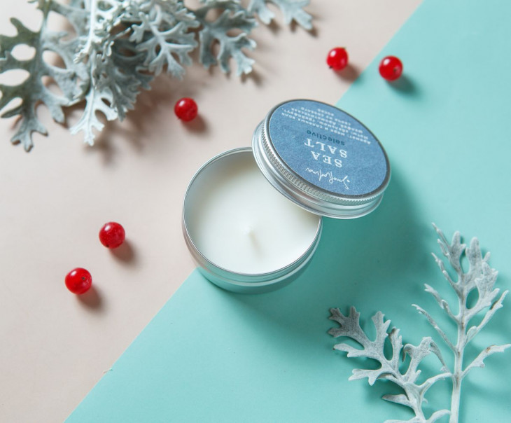 7041 Ароматическая свеча из соевого воска «Морская соль» Вкусляндия  - Вид №1