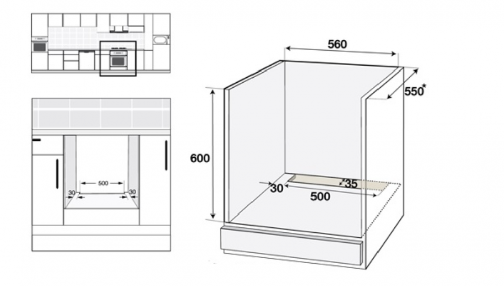9225908 Электрический духовой шкаф SCHTOFF  Decor 800 белый STDN-0014156 - Вид №4