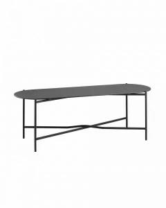 Журнальный столик стеклянный черный 120х40 см "Хименес" STOOL GROUP  00-3958820 Черный