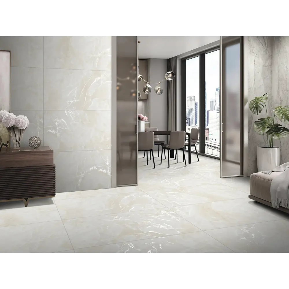 Глазурованный керамогранит Ceradim Resilio Onyx Карвинг 60x120 см 1.44 м² лаппатированный цвет светло-серый 89457835 STLM-2044146 - Вид №3
