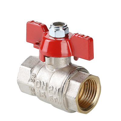 S.217.04 Кран шаровой ENOLGAS BASIC с ручкой «бабочкой» и внутренней резьбой Valtec 1/2" 