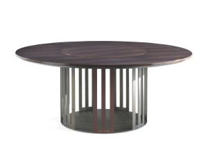 Круглый эвкалиптовый стол с Lazy Susan