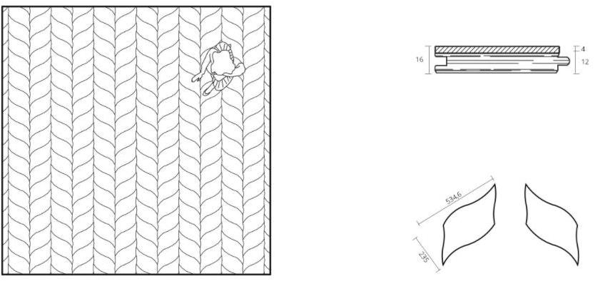 FOGLIE D'ORO Пол из орехового дерева I moduli design sun-id-1381755 - Вид №5