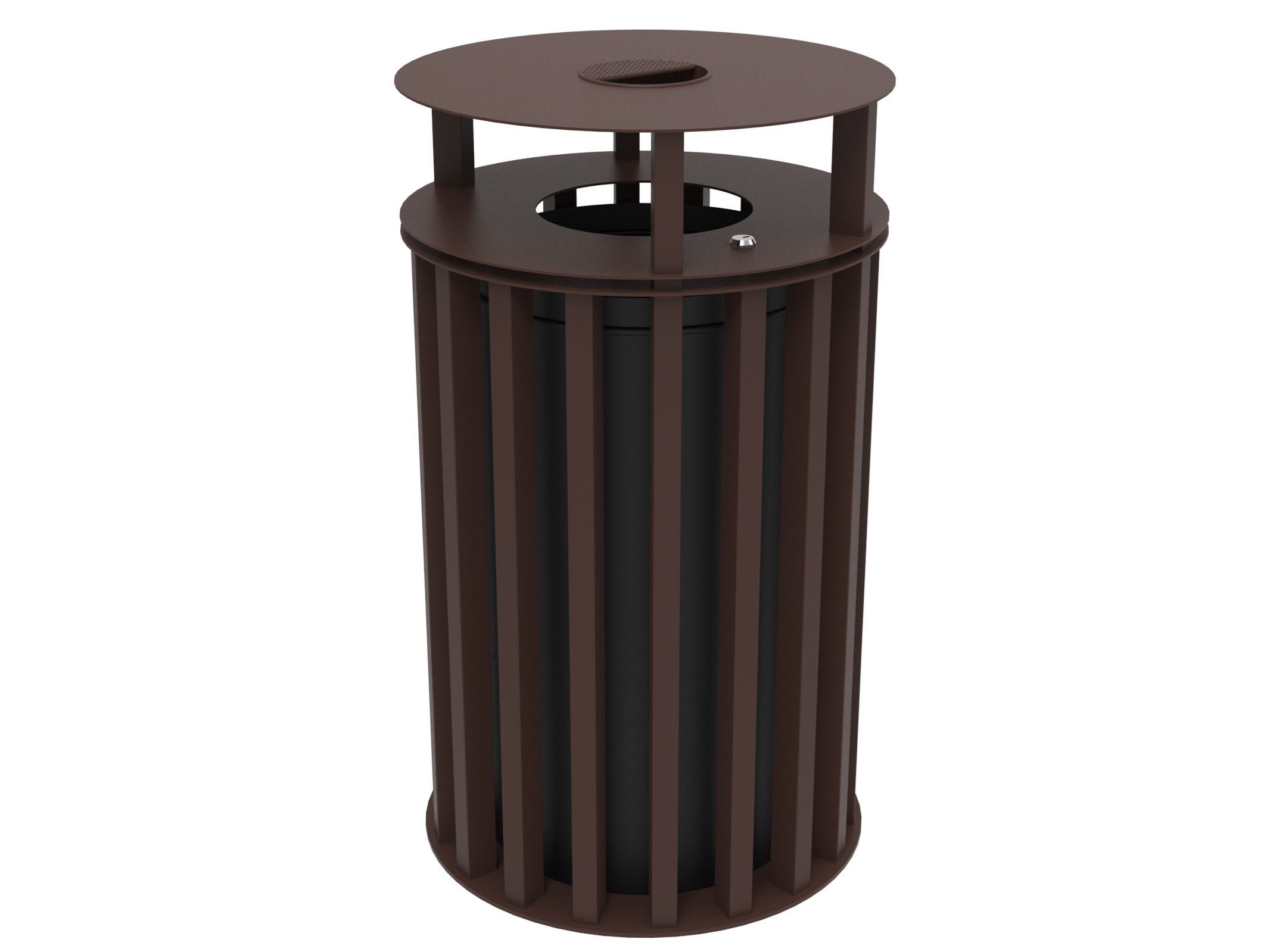 Оцинкованная стальная корзина для мусора с пепельницей Lazzari Динамо ARCH-00058102 - Вид №12