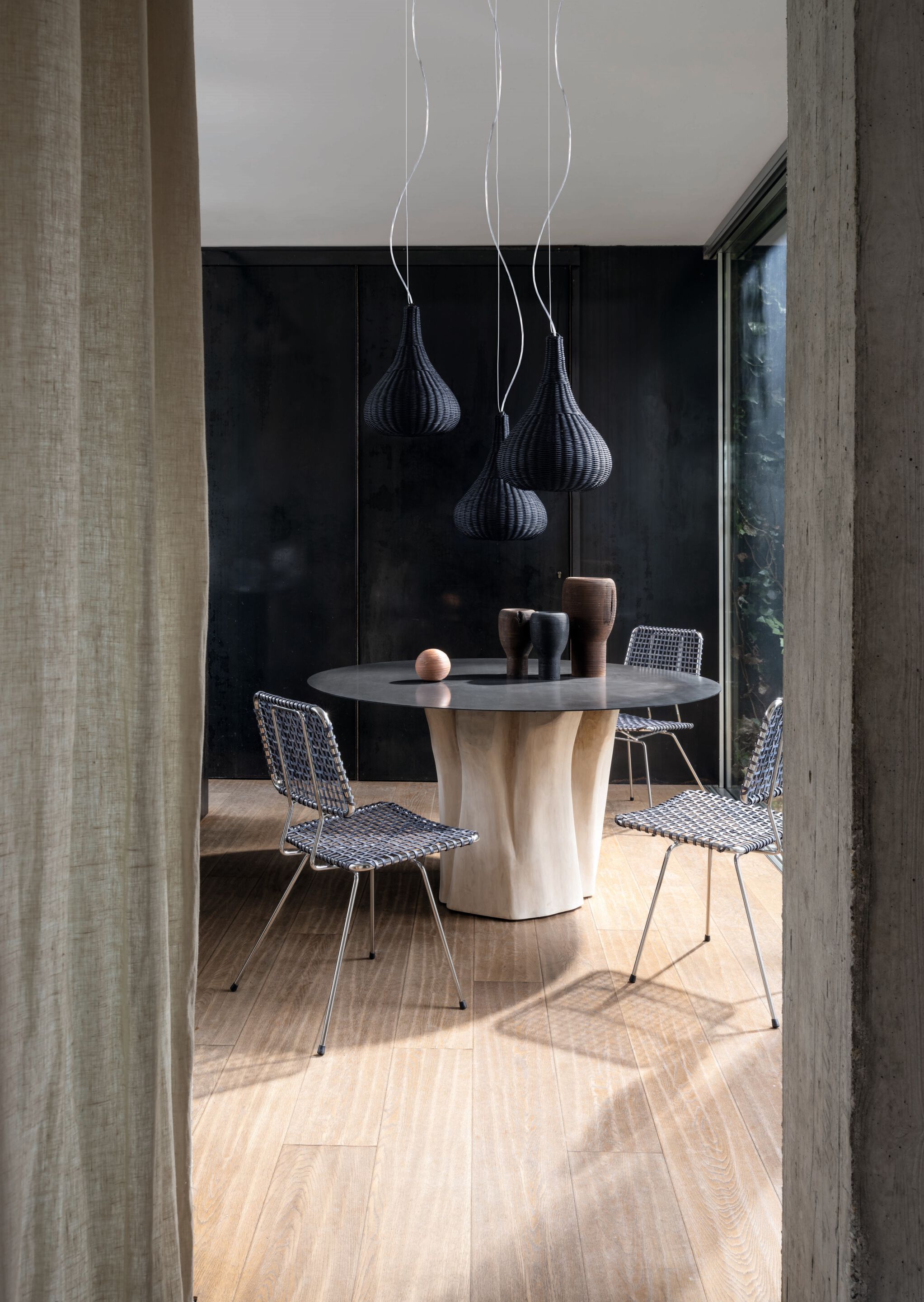 Круглый железный обеденный стол Gervasoni кирпич ARCH-00030878 - Вид №1